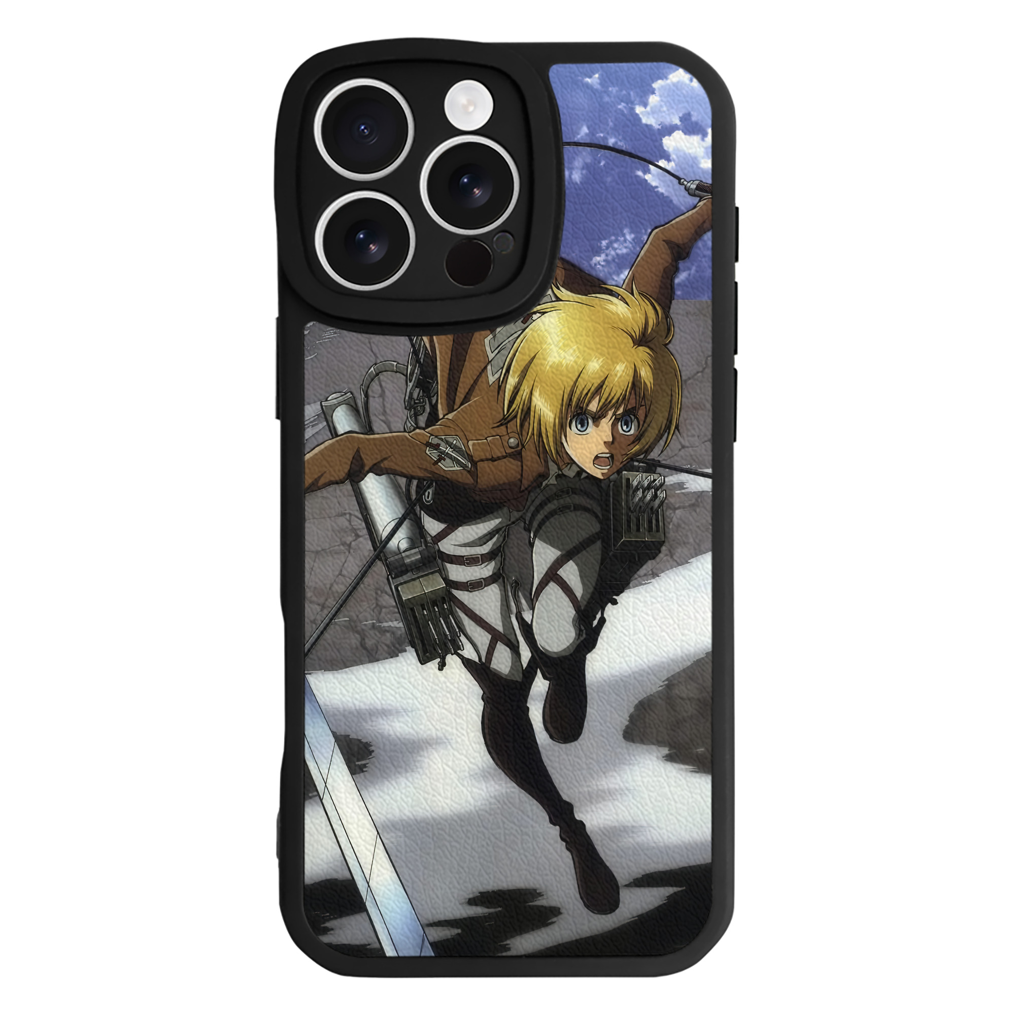（画像用） 進撃の巨人 Attack on Titan 【iPhone 16シリーズ対応】シリコンスマホケース（レザー調） 材質：シリコン